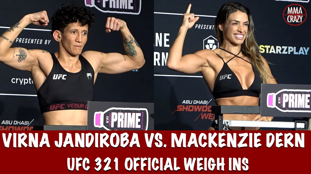 UFC 321 Official Weigh Ins: Virna Jandiroba & Mackenzie Dern