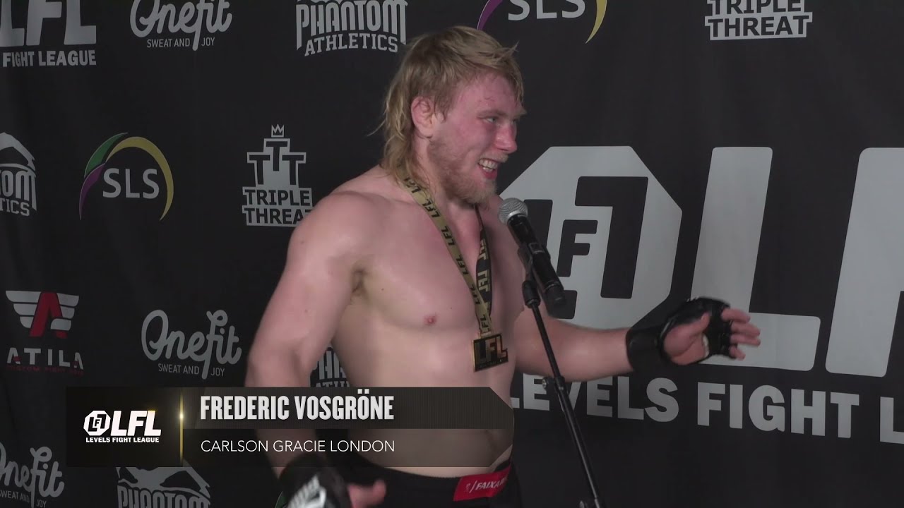 LFL 1: Frederic Vosgrone Post Fight Interview background