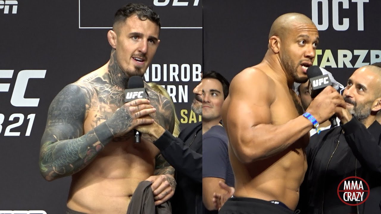 Tom Aspinall Last words to Ciryl Gane "make sure you tune in this is BIG" | UFC 321 background