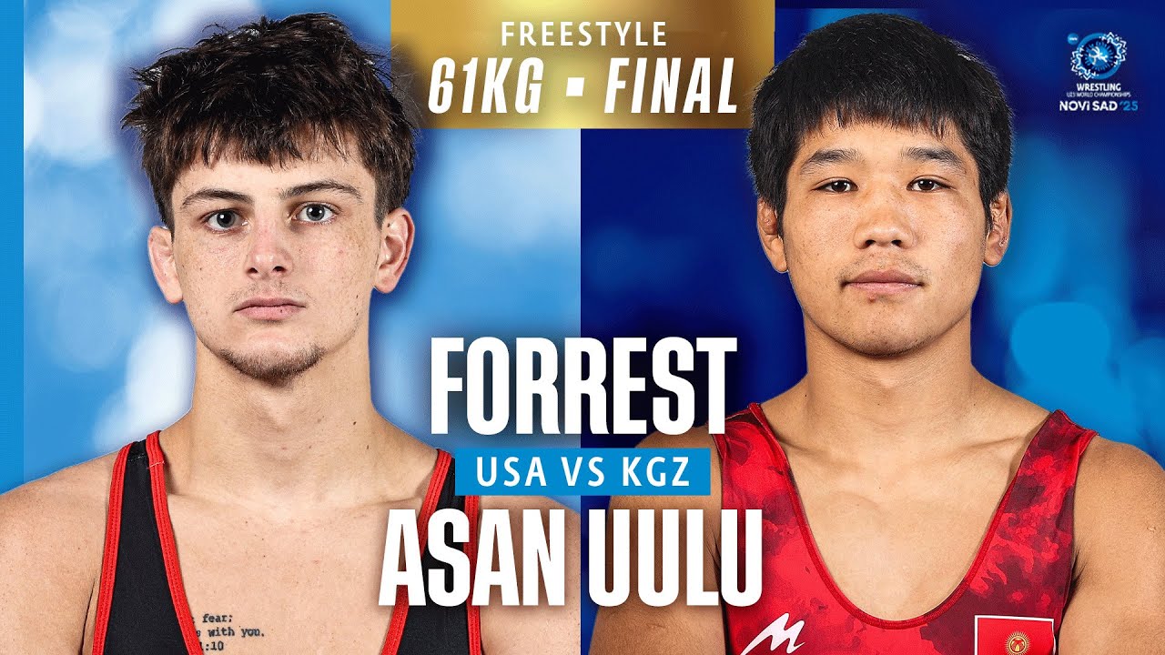Omurbek ASAN UULU (KGZ) vs. Jaxen FORREST (USA) | U23 WORLD CHAMPIONSHIPS | Gold Medal | FS 61Kg background