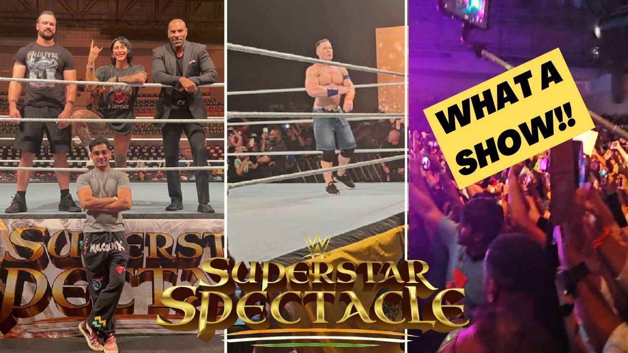 I went to WWE Superstar Spectacle 2023 in Hyderabad, India backdrop