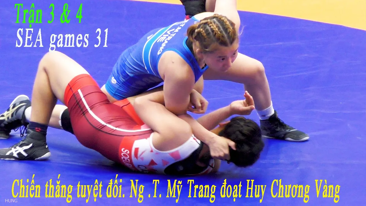 Vật nữ - Nguyễn Thị Mỹ Trang "Chiến thắng Hủy Diệt" lên ngôi vô địch SEA games 31