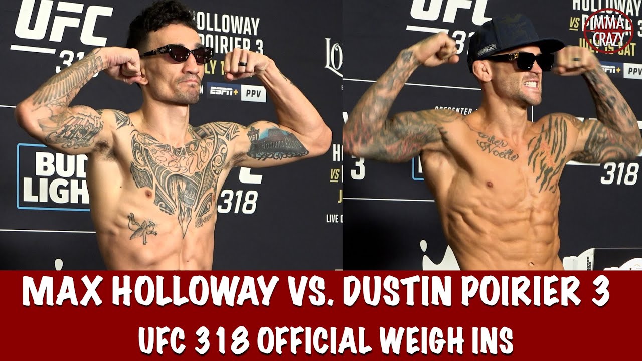 UFC 318 Official Weigh Ins: Max Holloway & Dustin Poirier 3 background