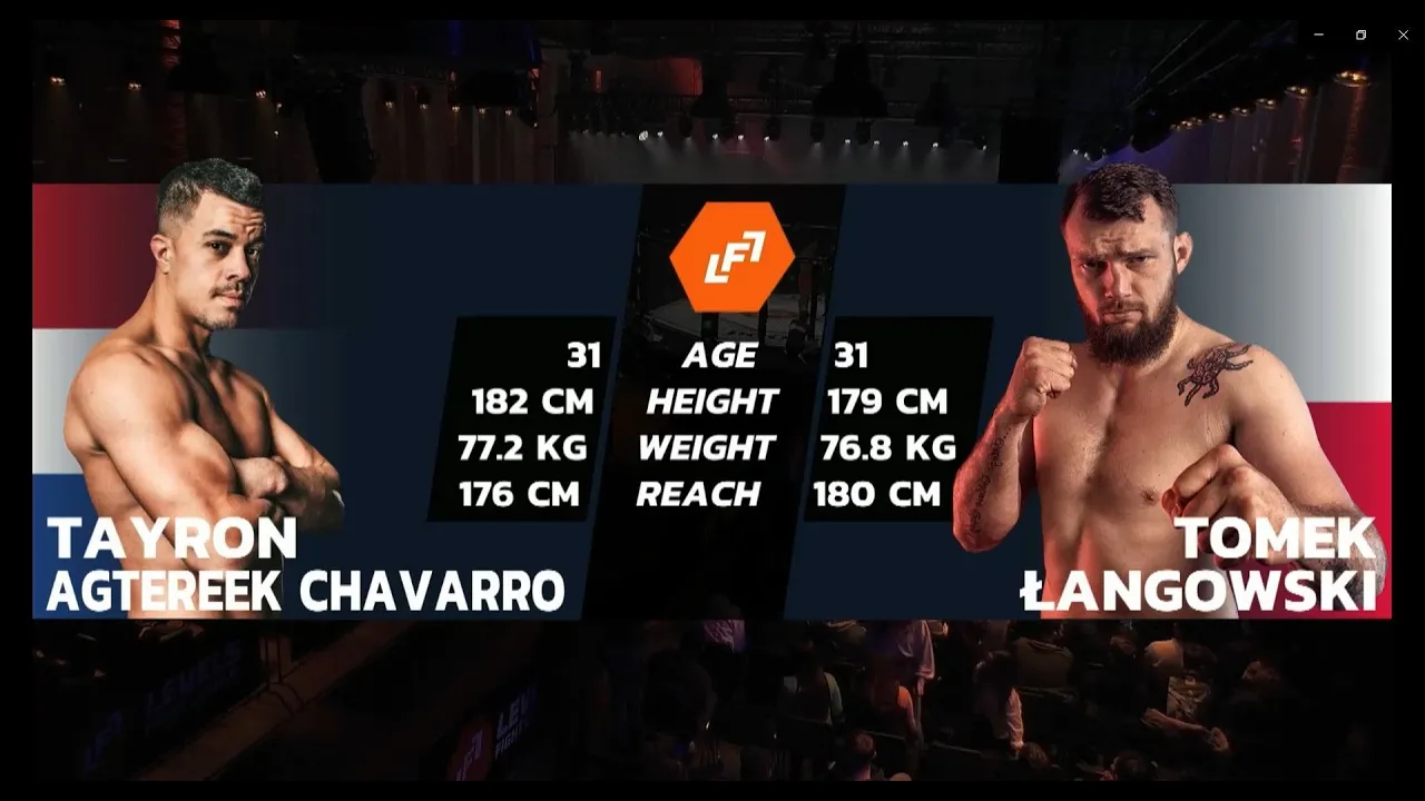 LFL 4 Full Fight: Tayron Agtereek Chavarro vs. Tomasz Łangowski background
