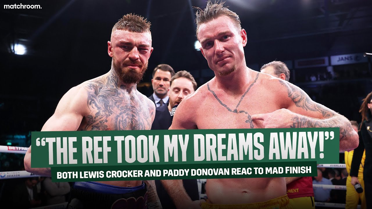 "We Need An Immediate Rematch!" - Paddy Donovan, Lewis Crocker & Eddie Hearn Talk Controversial End background