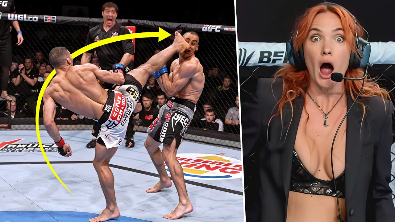 Unbelievable! Most Craziest Headkick Knockout in MMA History background