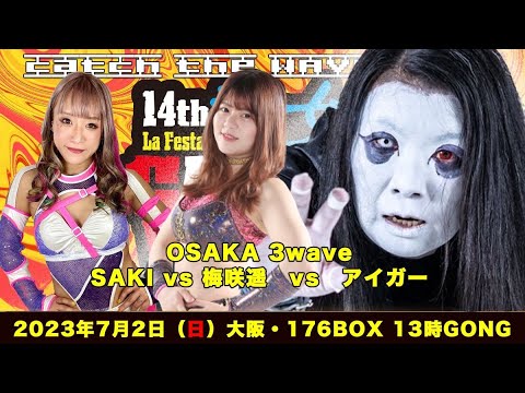 SAKI vs アイガーvs梅咲 background