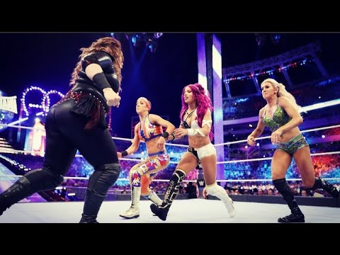 Full Match Sasha Banks vs Bayley vs Charlotte Flair vs Nia Jax WrestleMania