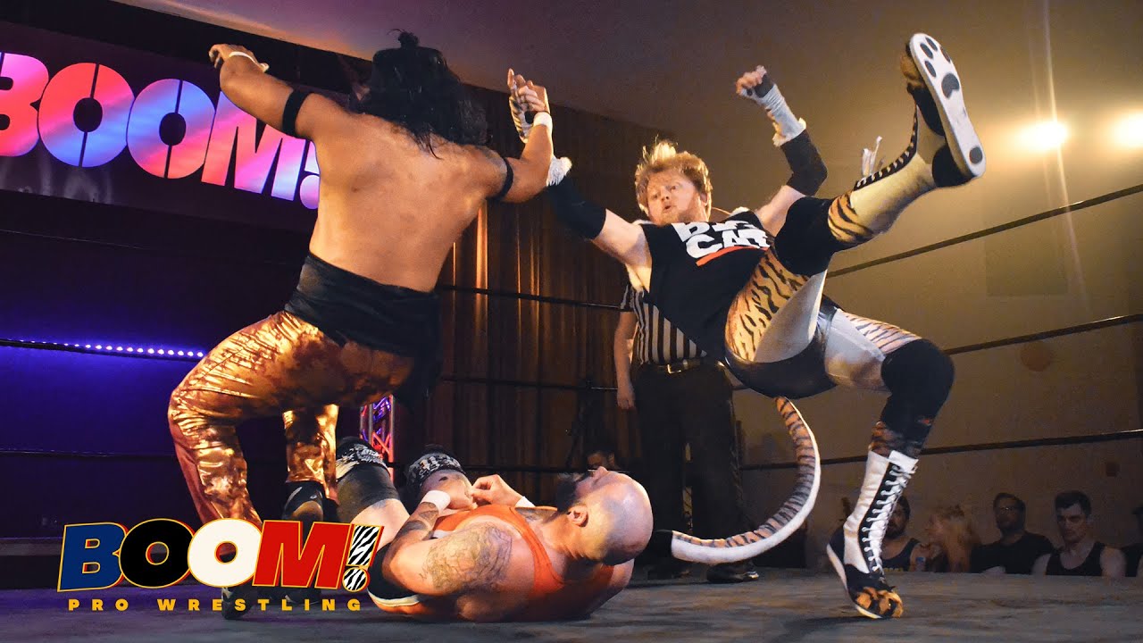 The Brother Boys vs Big Cat Scott Henson & Shaolin Funk 💥 BOOM! Pro Wrestling backdrop