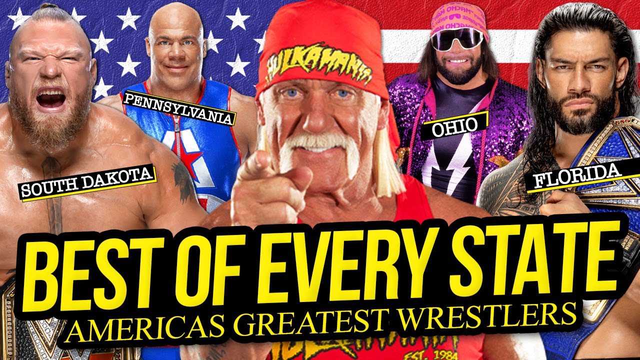 The Best Wrestler from Every State in the USA! background
