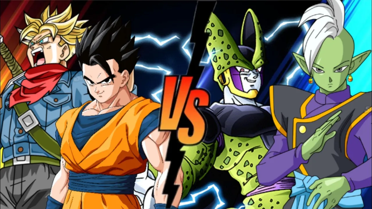 Dragon Ball Sparkling Zero - Ultimate Gohan & Future Trunks vs Perfect Cell & Zamasu background