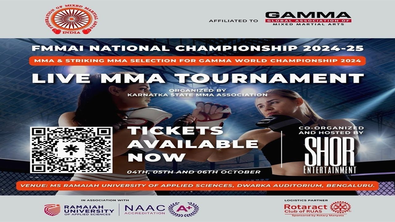 FMMAI NATIONAL MMA CHAMPIONSHIP 2024 | DAY 3 LIVE STREAM | Bangalore | MMA in India background