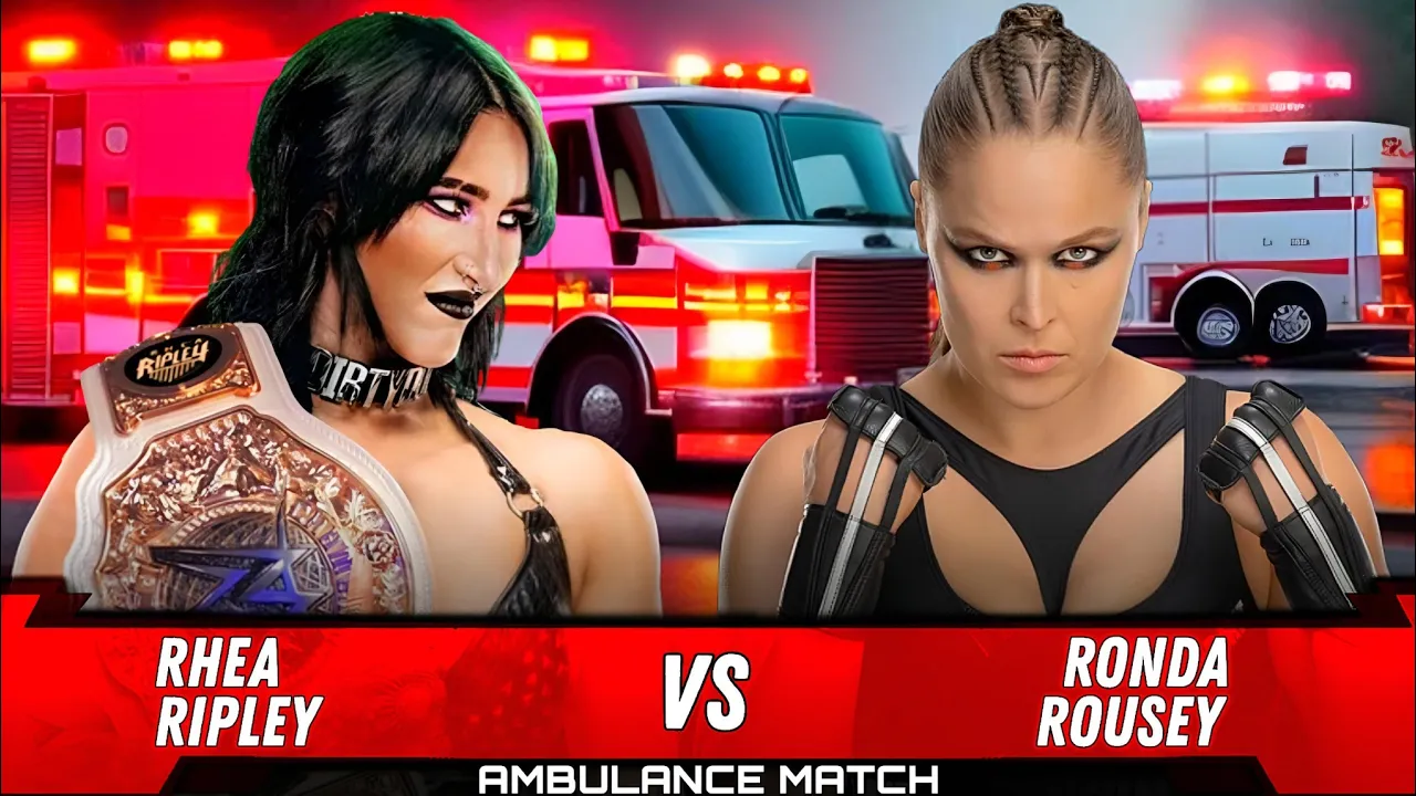 Rhea Ripley vs. Ronda Rousey - Ambulance Match | WWE Raw Highlights background