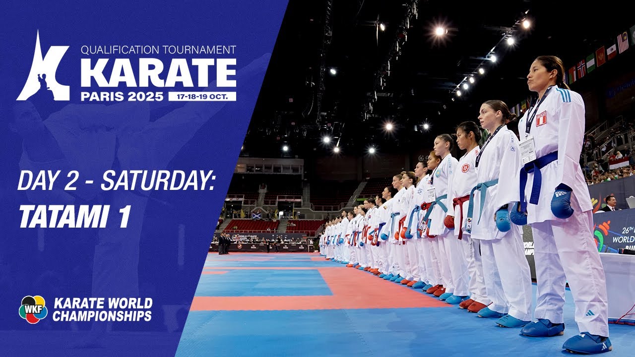 Paris Qualification Tournament - SATURDAY- Elimination Round - Tatami 1 | WORLD KARATE FEDERATION background