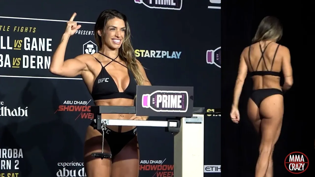 Mackenzie Dern weighs in for UFC 321 background