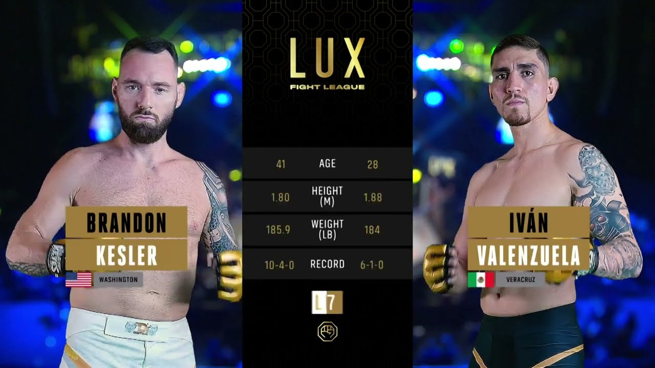 Bam Bam Valenzuela destruye a Brandon Kesler en el PRIMER ROUND | LUX 016 MMA background