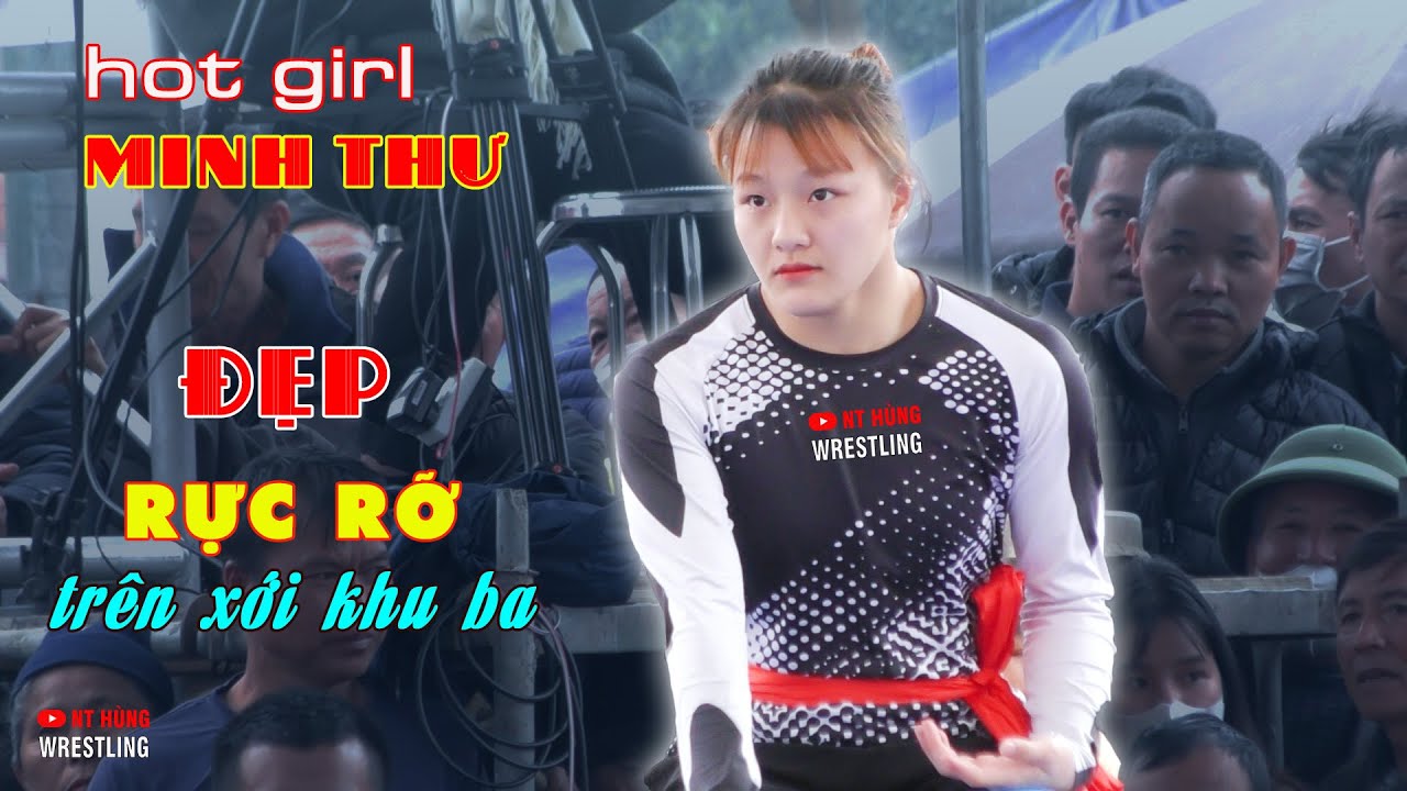 Lèo 8 . HOT GIRL MINH THƯ ĐẠI THẮNG - vật nữ khu ba - đồng trúc.. backdrop