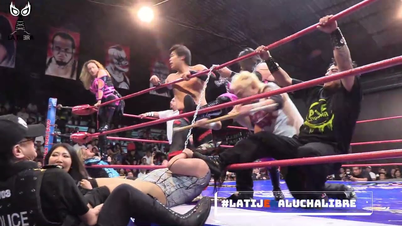 Ayako Hamada, Xochitl Hamada, Kukkai y Max Fujinawa Vs Raptor, Oriental, Tiffany y Anguila