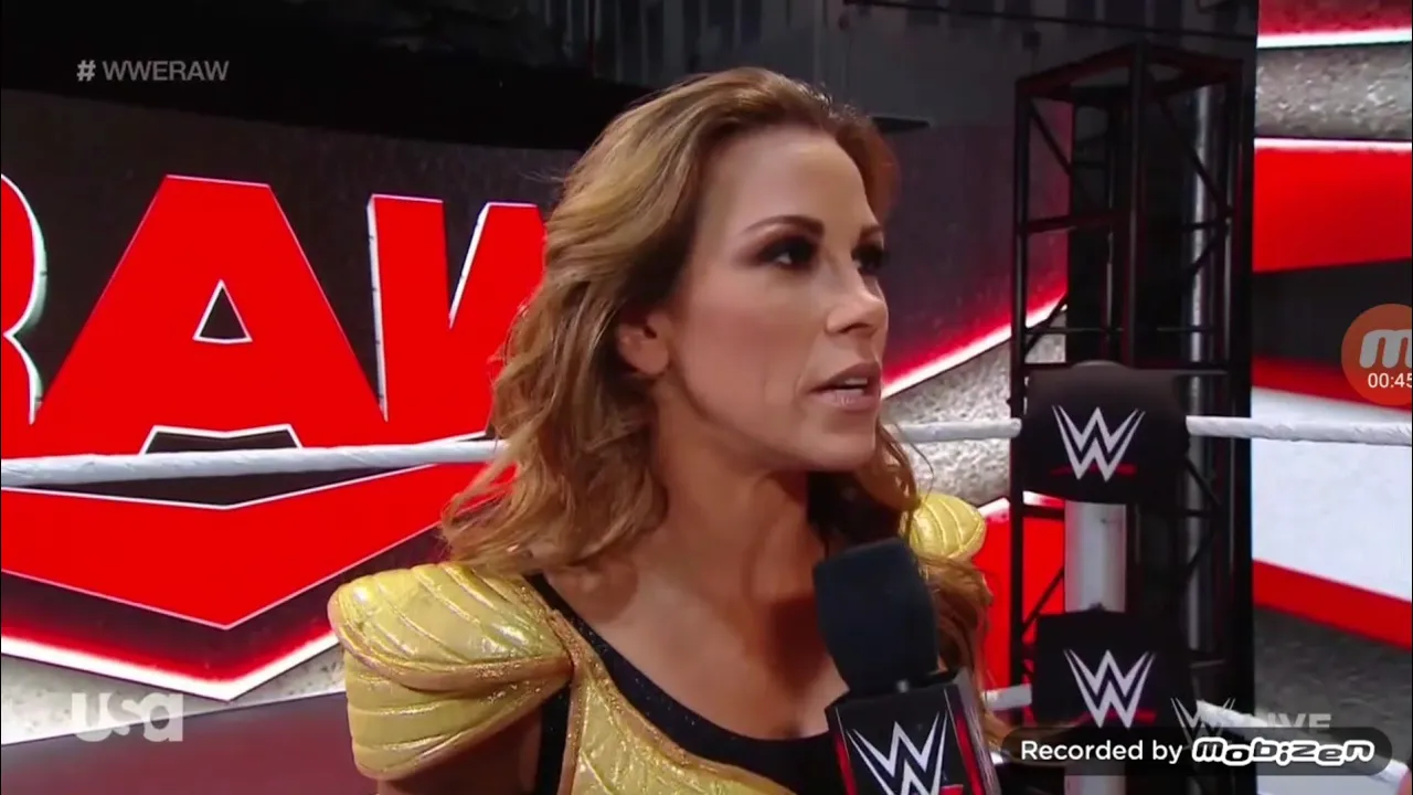 Mickie James Backstage Interview background