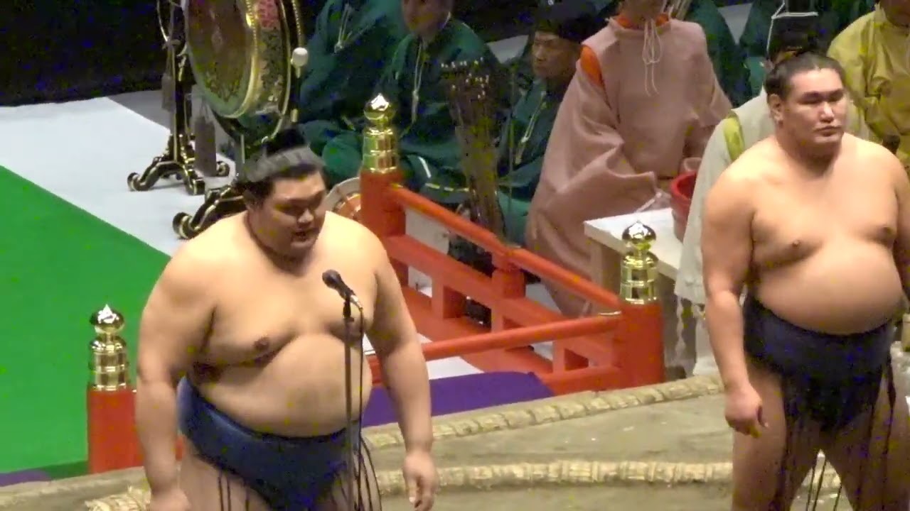 古式大相撲『両横綱御挨拶』大の里 豊昇龍 2025/10/7 both yokozuna greetings background