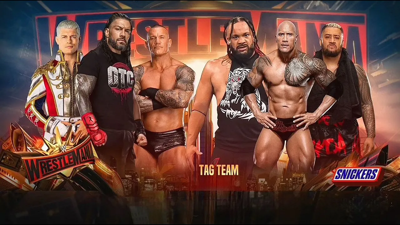 Roman Reigns Cody Rhodes Jimmy Randy Orton vs The Rock Solo Sikoa Jacob Fatu | WWE #wwe #wwe2k24