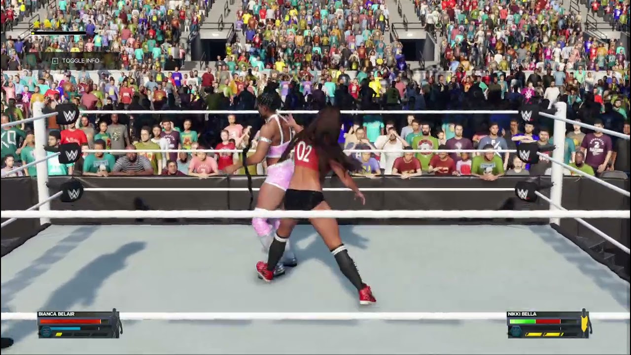 WWE Bianca Belair vs. Nikki Bella background