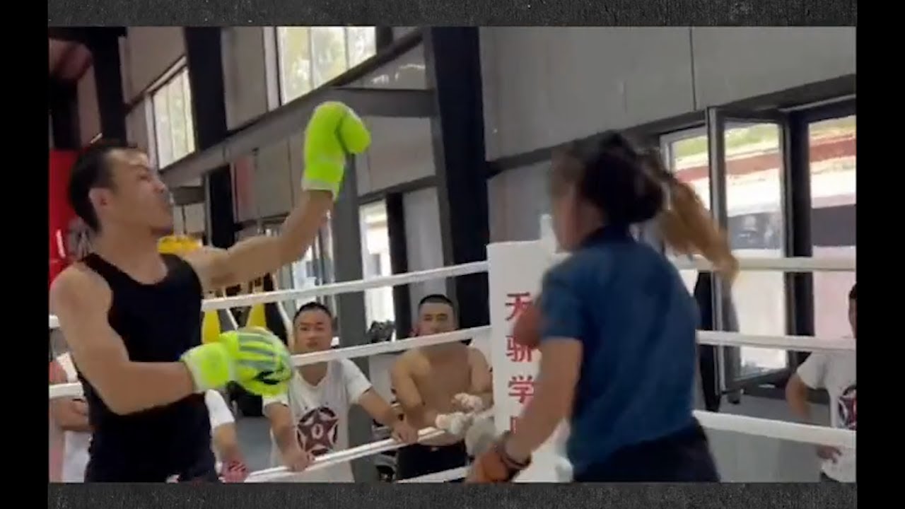 Kungfu Master Insists On Kickboxing vs Boxing Girl backdrop