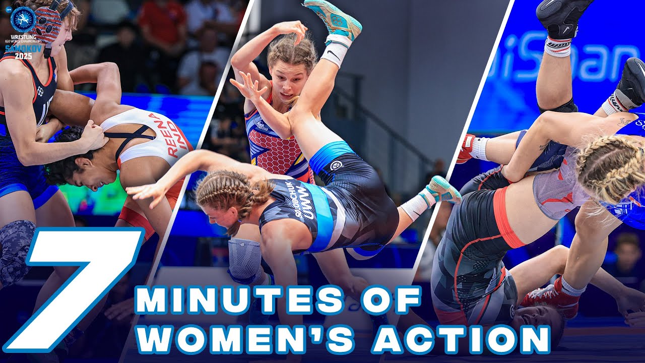 7 minutes of the craziest women's wrestling throws from the U20 World Championships background