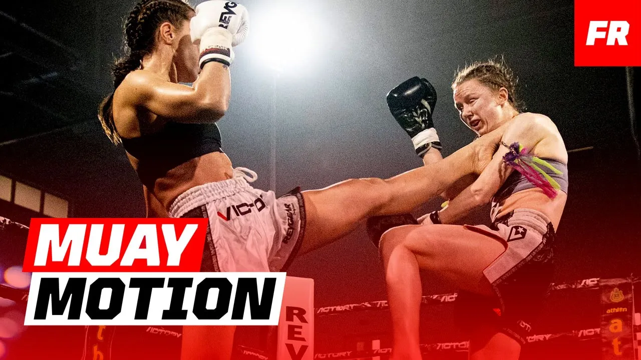 MUAY THAI IN SLOW MOTION đ€© Meg Corwell vs Rhona Walker | Slow Motion Fight Highlights | Fight Record background