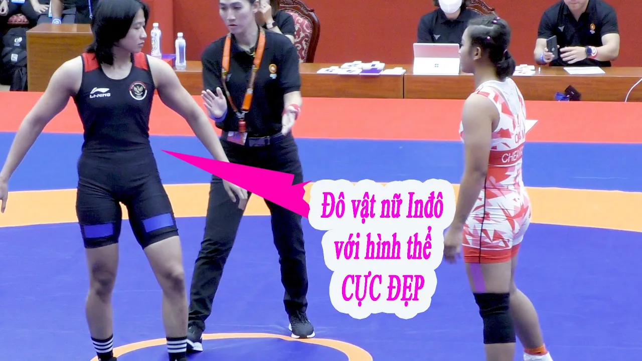Vật Nữ - Vẻ đẹp thể thao tuyệt vời của đô vật nữ INDO - SEA games 31 background