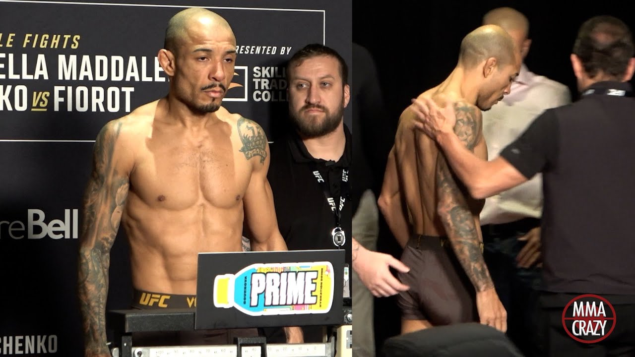 Jose Aldo ROUGH cut weighing at 143lbs for UFC 315 background