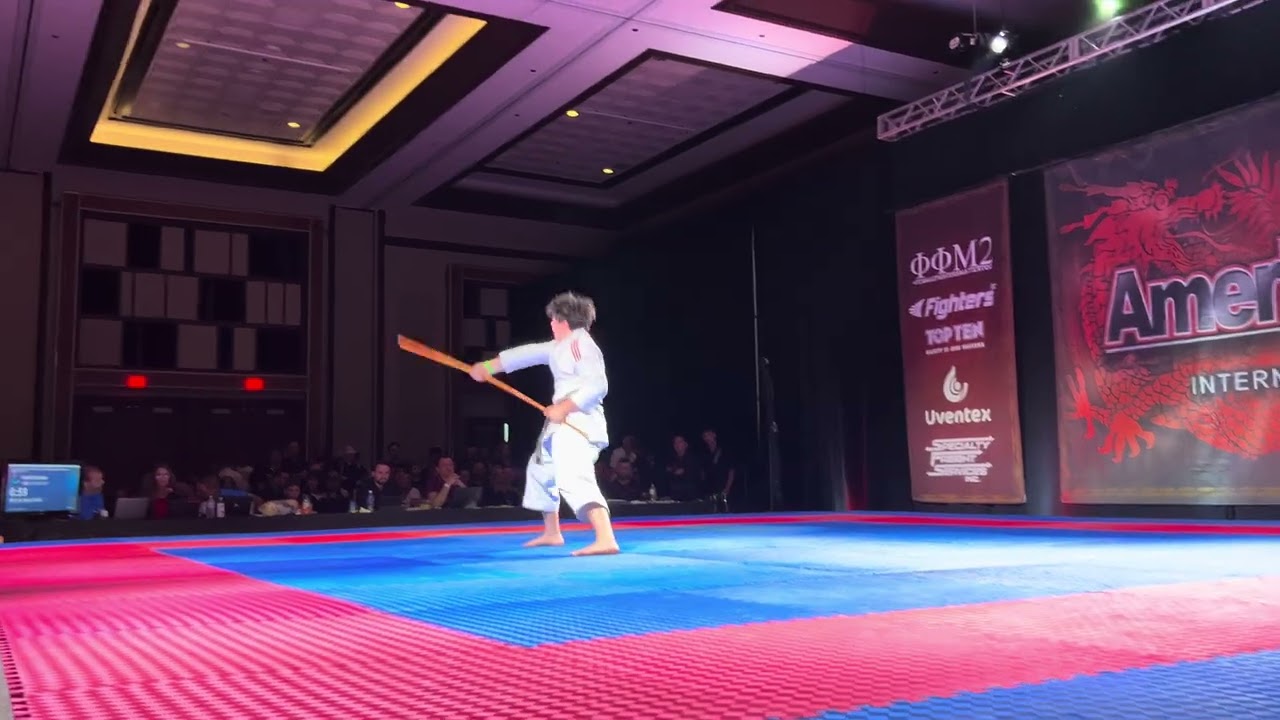 Harold Lerner 14-17 Boys Weapons Overall Grand Championship - AmeriKick Internationals 2025 background