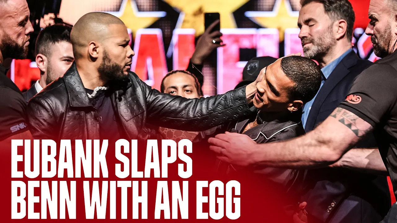 EXCLUSIVE On-Stage Angle ๐คฏ๐ฅ Chris Eubank & Conor Benn's Chaotic Face Off background