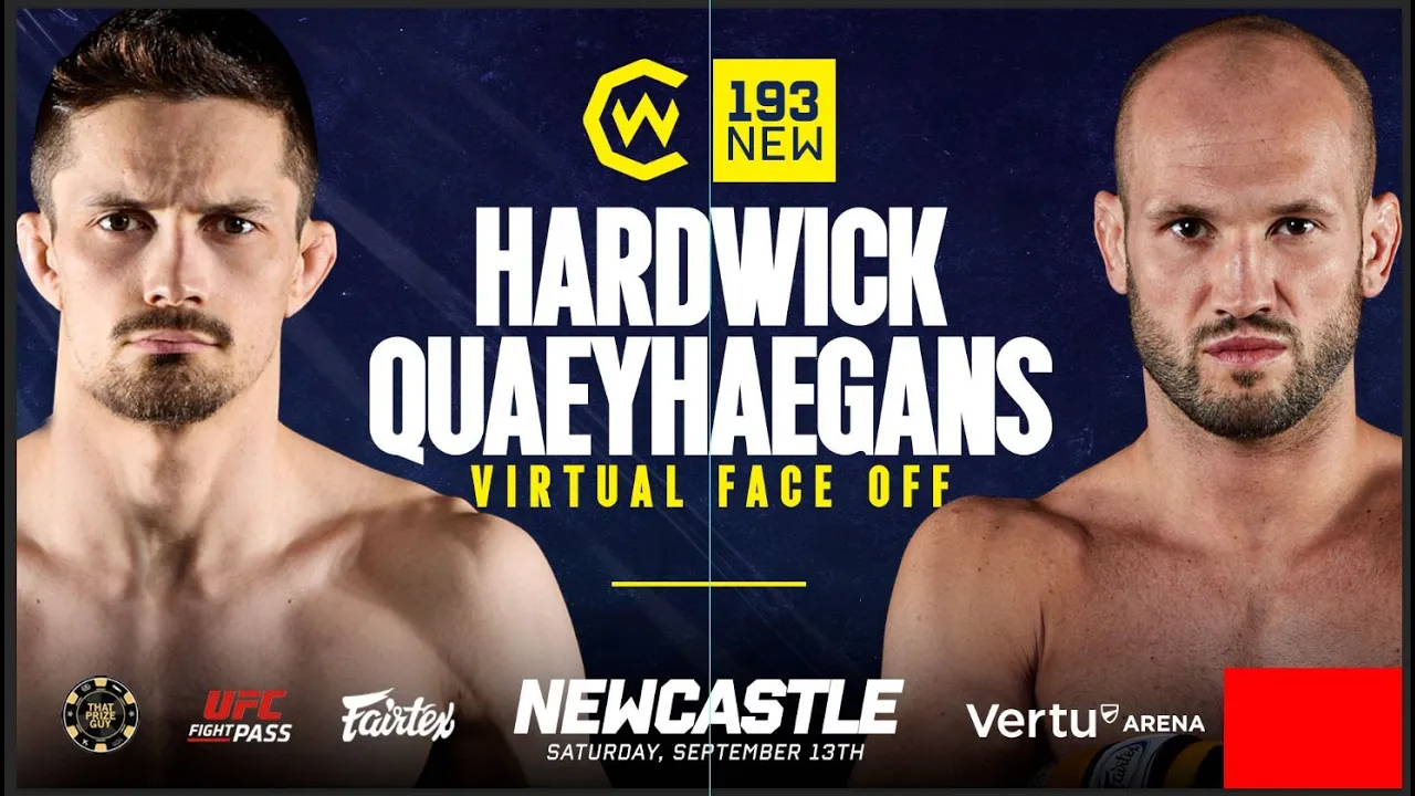 VIRTUAL FACE OFF | George Hardwick VS. Jan Quaeyhaegens | CW 193 Newcastle background