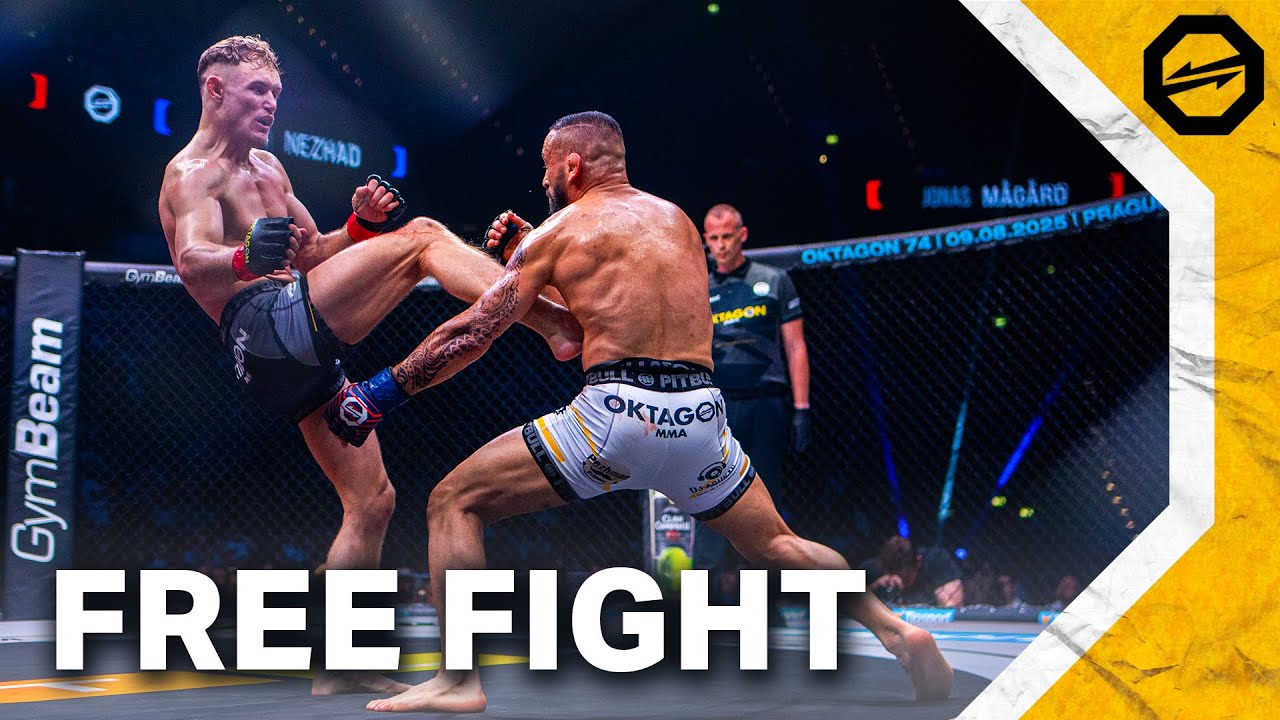 Bloody Battle ЁЯФе M├ЕG├ЕRD vs. NEZHAD | FREE FIGHT | OKTAGON 73 background