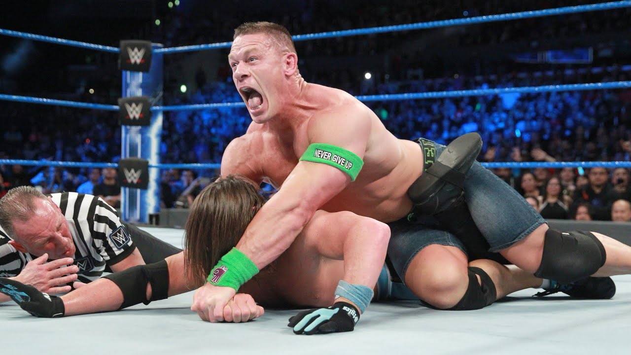 John Cena vs AJ Styles SmackDown 2/27/2018 Highlights 