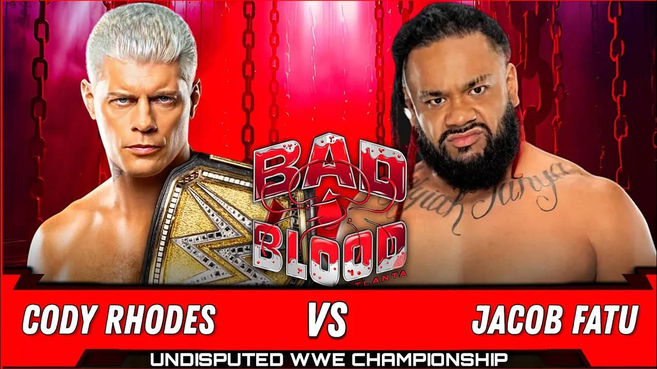 Cody Rhodes vs. Jacob Fatu - Undisputed WWE Championship | WWE Bad Blood