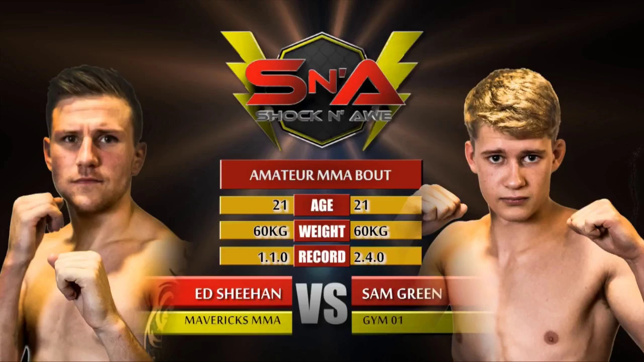Shock N Awe 26 Sam Green vs Ed Sheehan Amateur MMA background
