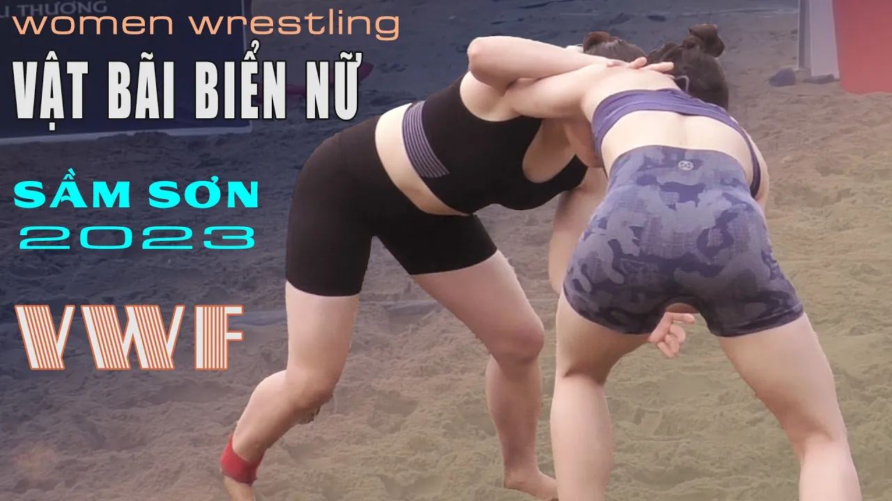 Vật nữ bãi biển Việt Nam lần thứ nhất..beach female wrestling. Vật nam nữ tổng hợp.