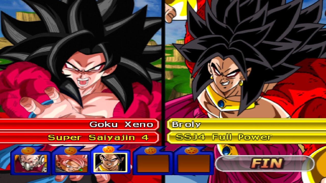 DBZ BT3 MOD - SSJ4 Goku, SSJ4 Vegeta & SSJ4 Gohan vs. Cumber, SSJR Black Goku & SSJ4 Broly