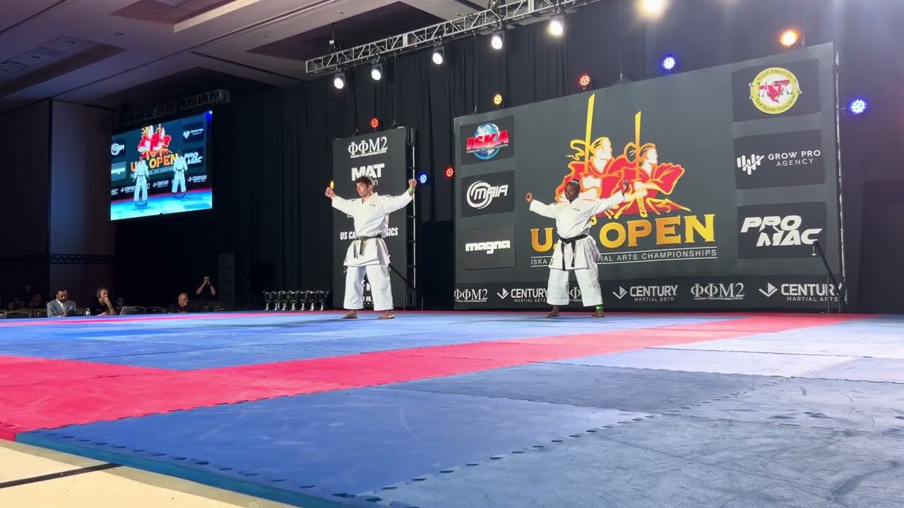 Cameron Klos & Amber Rutherford Synchronized Traditional Form ISKA World Championship - US Open 2025 background