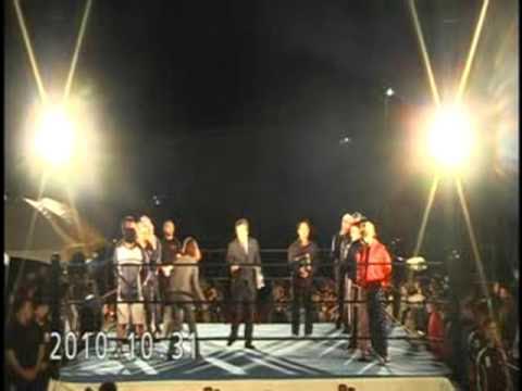 2010/10/31【1】第51回香椎祭 25周年記念セレモニー 1-2 =九州産業大学プロレス研究部 創部25周年記念大会= backdrop