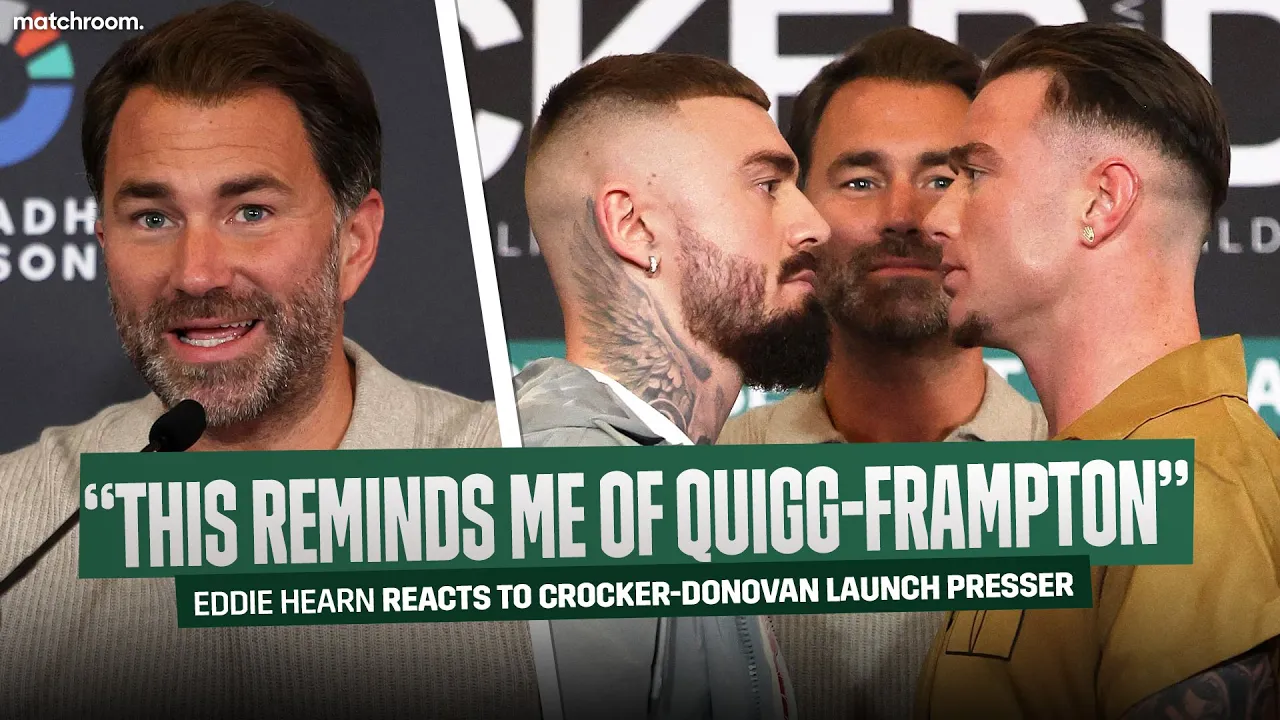 "Donovan Seemed Nervous" Eddie Hearn on Lewis Crocker-Paddy Donovan Launch Presser background