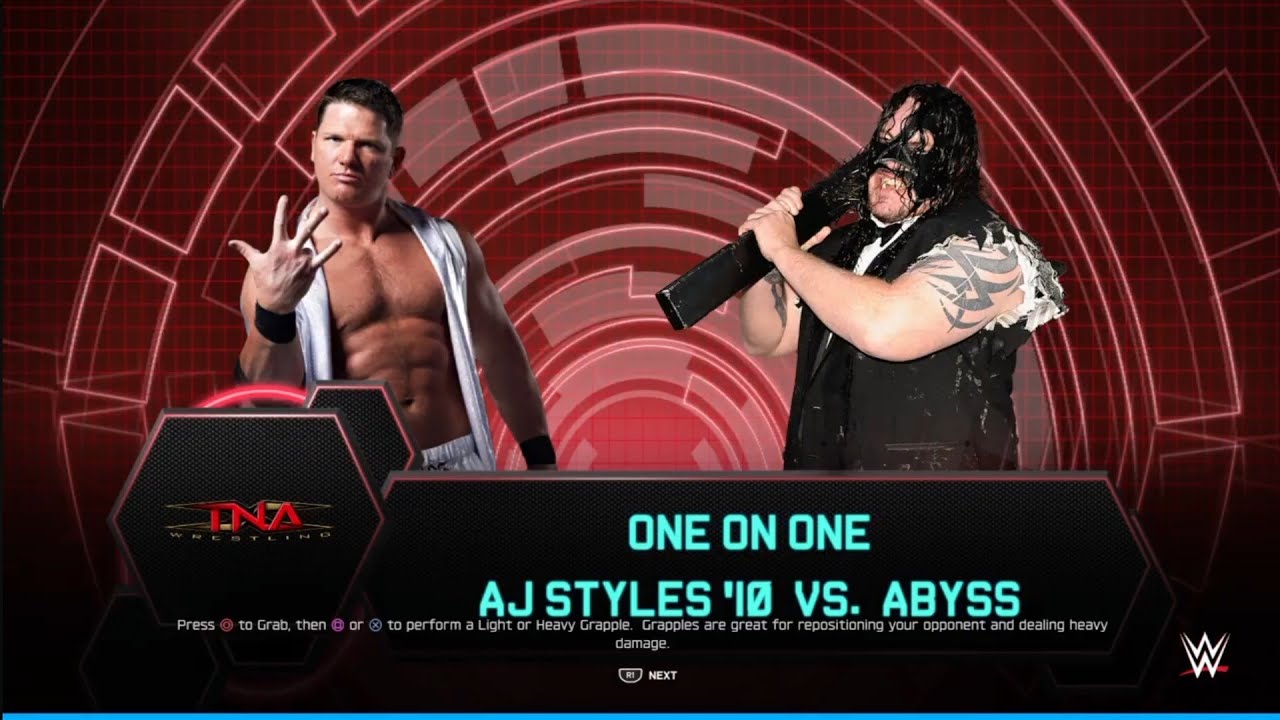 AJ Styles vs Abyss. TNA. WWE 2K25