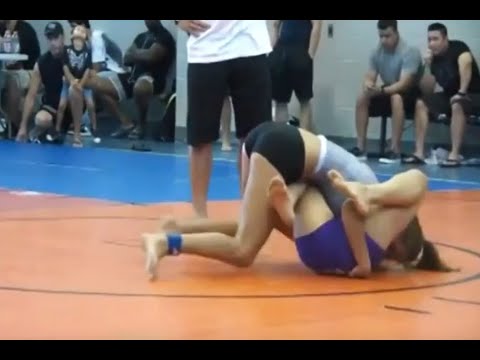 Intense Female Grappling backdrop