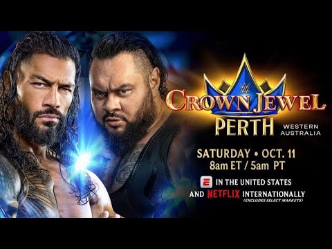 [4K] Roman Reigns vs Bronson Reed Crown Jewel Perth