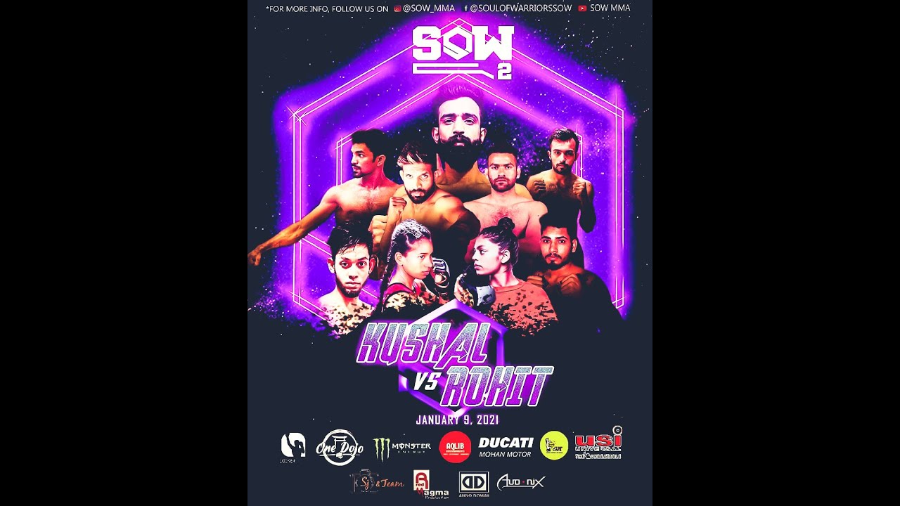 SOW MMA 2: Kushal vs Rohit | Full Fight Night Highlights from the Epic ClashI MMA India I Kolkata background