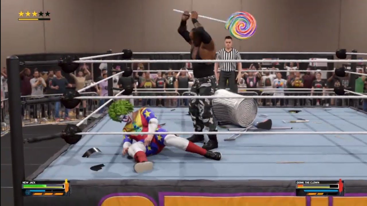 New Jack vs Doink the Clown Circus Street Fight. Grapple Legends. WWE 2K25