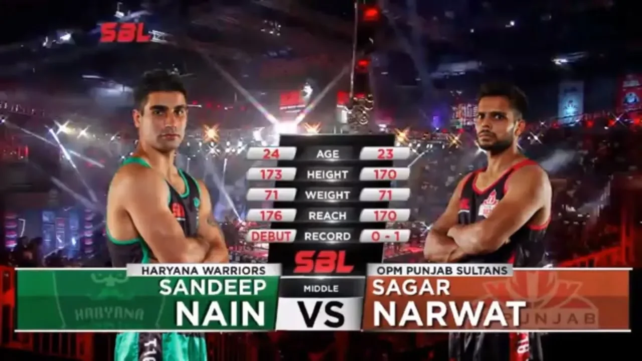 Sandeep Nain v/s Sagar Narwat | Haryana Warriors v/s OPM Punjab Sultans background