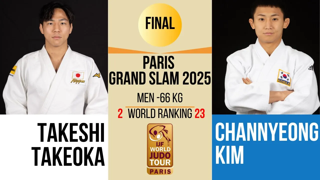 Takeshi TAKEOKA VS Channyeong KIM | PARIS Grand Slam 2026 | GOLD - 66 kg
